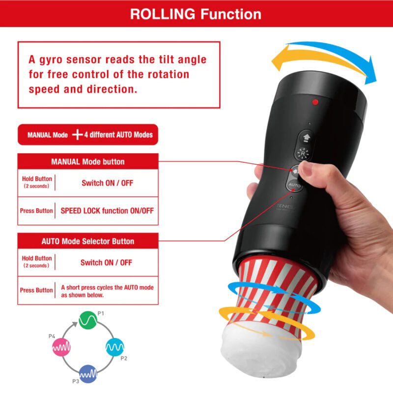 TENGA - VACUUM GYRO ROLLER SUCTION & ROTATION - ToysByMonk
