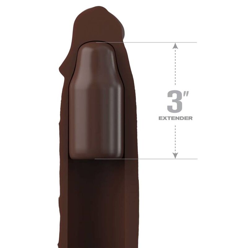 FANTASY X- TENSIONS - PIPEDREAMS EXTENSION W STRAP 17,78 CM BROWN - ToysByMonk