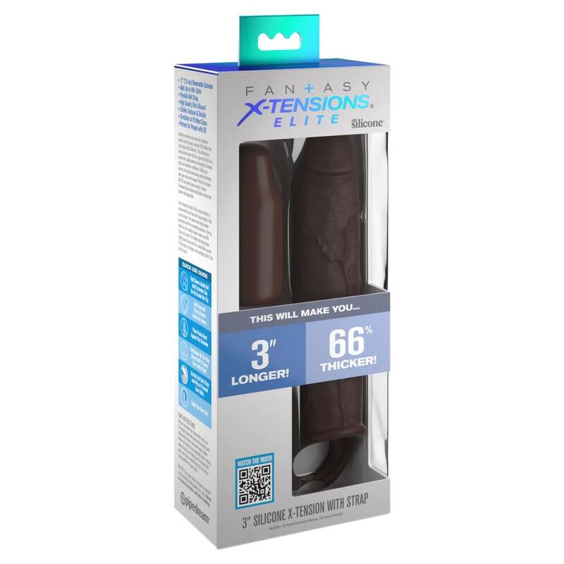 FANTASY X- TENSIONS - PIPEDREAMS EXTENSION W STRAP 17,78 CM BROWN - ToysByMonk