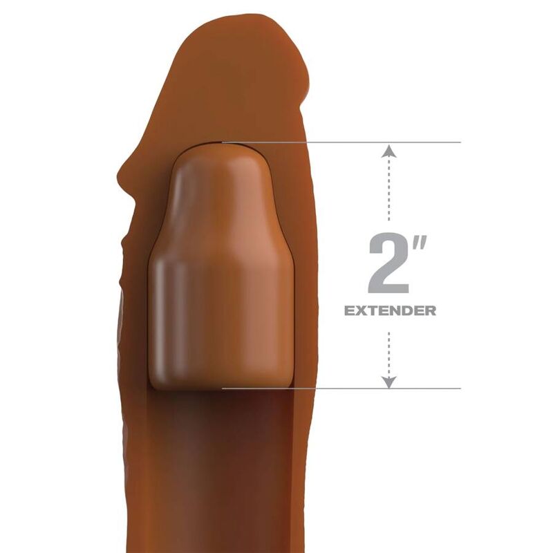 FANTASY X- TENSIONS - PIPEDREAMS SLEEVE 20,32 CM + 5,00 CM INCH PLUG CARAMEL - ToysByMonk
