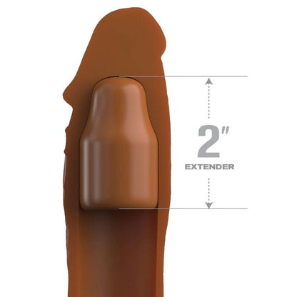 FANTASY X- TENSIONS - PIPEDREAMS SLEEVE 20,32 CM + 5,00 CM INCH PLUG CARAMEL FANTASY X-TENSIONS