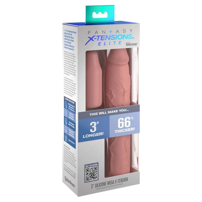 FANTASY X- TENSIONS - PIPEDREAMS SLEEVE 22,86 CM + 7,62 CM PLUG SKIN FANTASY X-TENSIONS