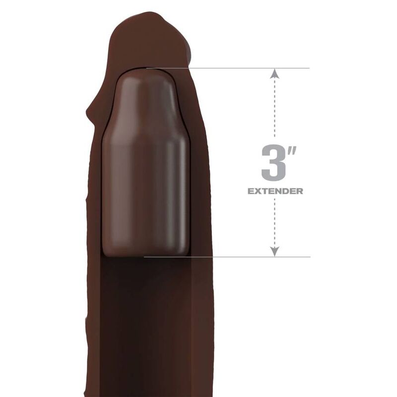 FANTASY X- TENSIONS - PIPEDREAMS SLEEVE 22,86 CM + 7,62 CM PLUG BROWN - ToysByMonk