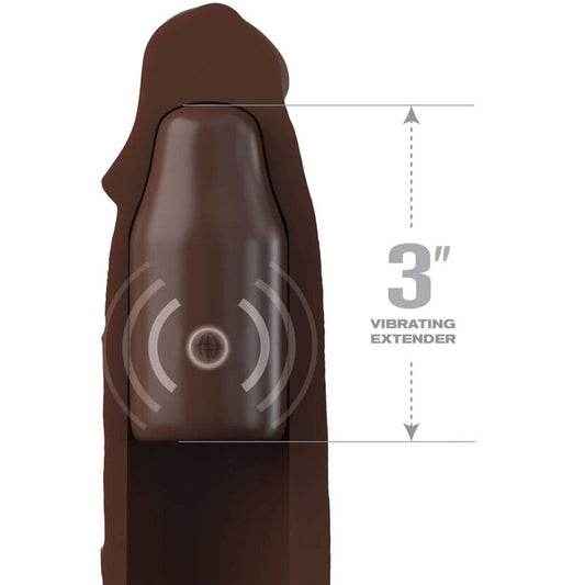 FANTASY X- TENSIONS - PIPEDREAMS SLEEVE 22,86 CM + 7,62 CM PLUG REMOTE BROWN FANTASY X-TENSIONS