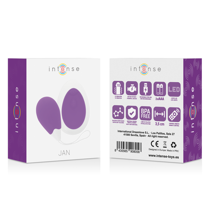 INTENSE - JAN LILAC REMOTE CONTROL VIBRATING EGG INTENSE COUPLES TOYS