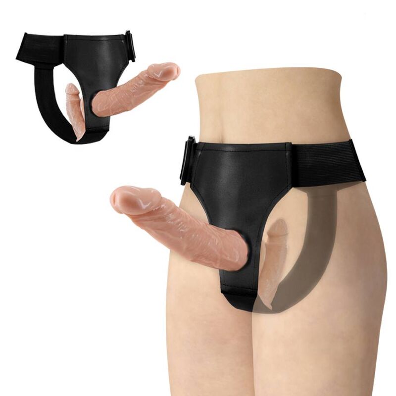 BAILE - ULTRA PASSIONATE DOUBLE DILDOS WITH HARNESS BAILE HARNESS COLLECTION