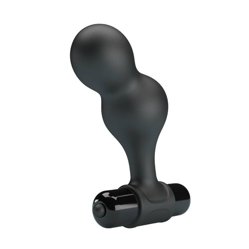 MR PLAY - BLACK SILICONE VIBRATOR ANAL PLUG MR PLAY