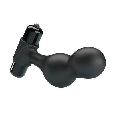 MR PLAY - BLACK SILICONE VIBRATOR ANAL PLUG MR PLAY
