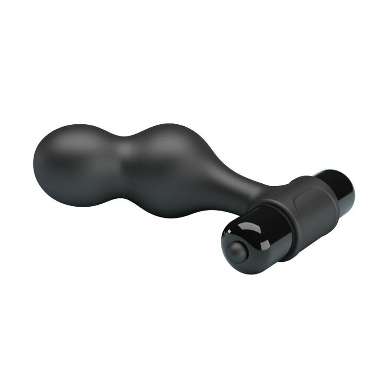 MR PLAY - ZWARTE SILICONEN VIBRATOR ANAAL PLUG