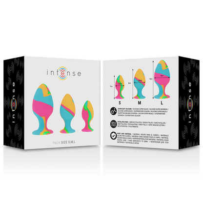 INTENSE - MULTICOLOR SILICONE PLUG SET INTENSE ANAL TOYS