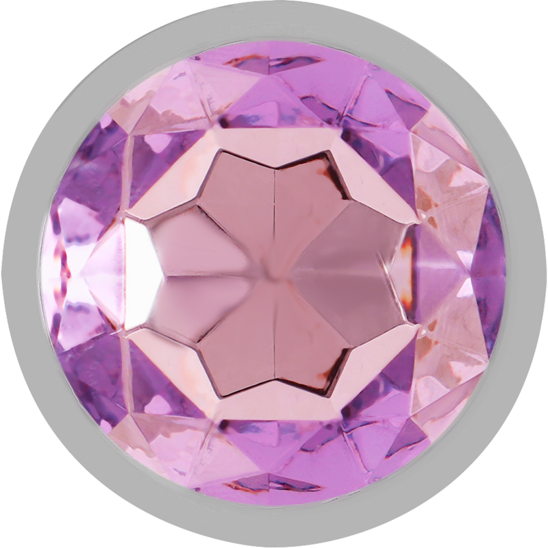 INTENSE - ALUMINUM METAL ANAL PLUG WITH VIOLET CRYSTAL SIZE L INTENSE ANAL TOYS