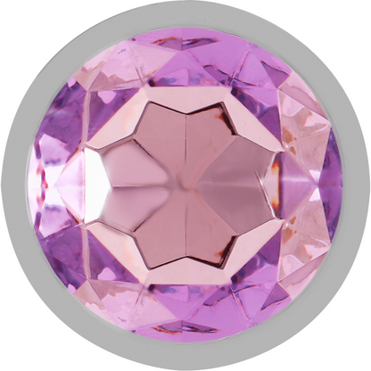 INTENSE - ALUMINUM METAL ANAL PLUG WITH VIOLET CRYSTAL SIZE L INTENSE ANAL TOYS