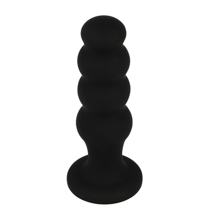 BLACK&SILVER - SCOTT PREMIUM SILICONE ANAL PLUG BLACK BLACK&SILVER
