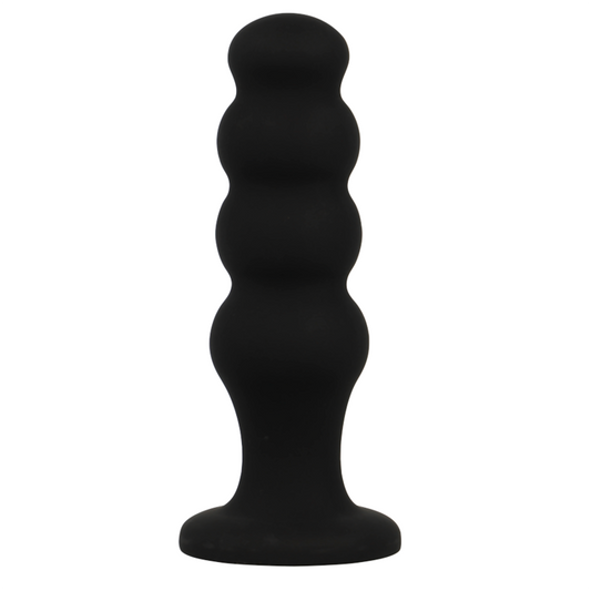 BLACK&SILVER - SCOTT PREMIUM SILICONE ANAL PLUG BLACK BLACK&SILVER