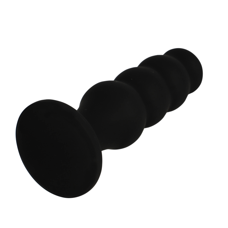 BLACK&SILVER - SCOTT PREMIUM SILICONE ANAL PLUG BLACK BLACK&SILVER