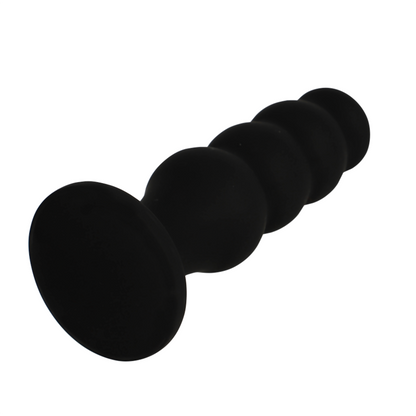 BLACK&SILVER - SCOTT PREMIUM SILICONE ANAL PLUG BLACK BLACK&SILVER