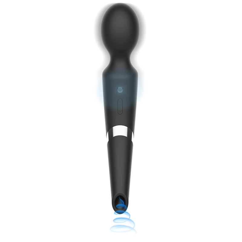 BLACK&SILVER - BECK RECHARGEABLE SILICONE MASSAGER AND SUCTION BLACK BLACK&SILVER
