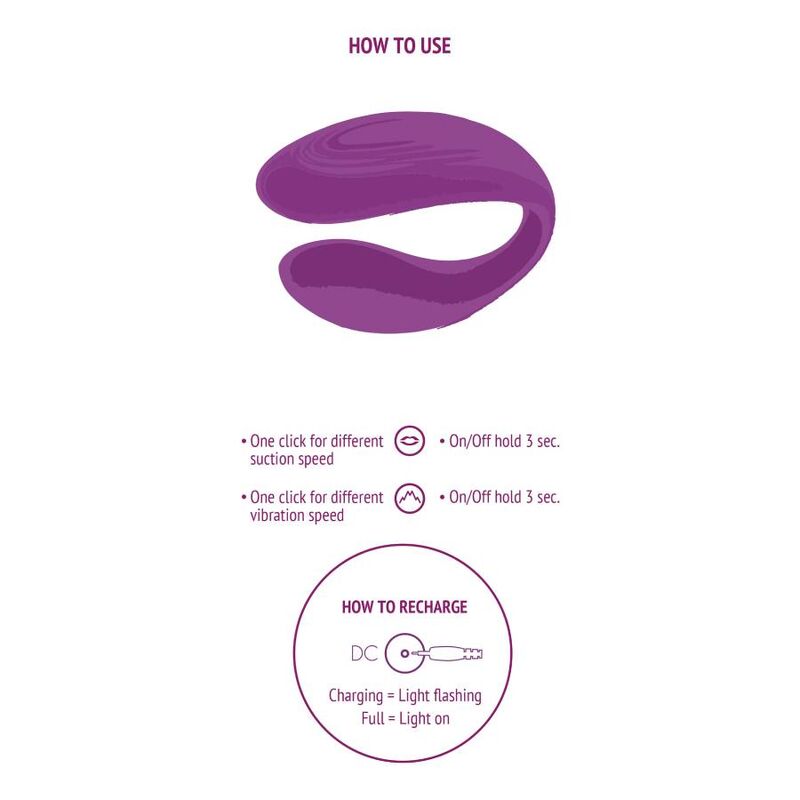 XOCOON - BOUND LOVE COUPLES VIBRATOR PURPLE - ToysByMonk