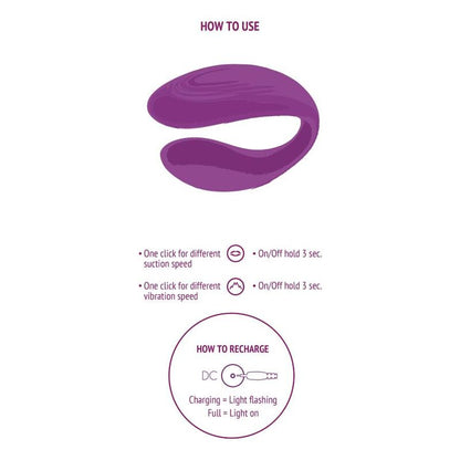 XOCOON - BOUND LOVE COUPLES VIBRATOR PURPLE XOCOON