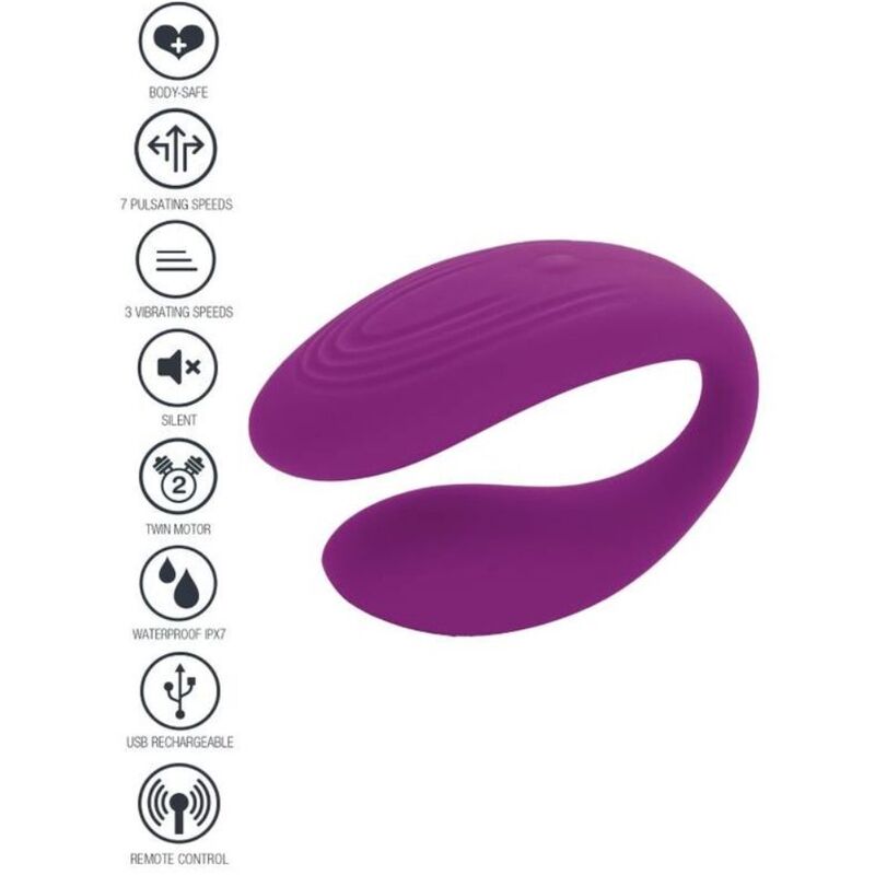 XOCOON - BOUND LOVE COUPLES VIBRATOR PURPLE - ToysByMonk