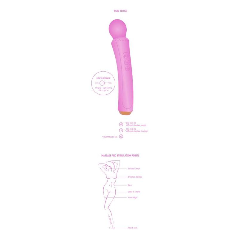 XOCOON - THE CURVED WAND FUCHSIA - ToysByMonk