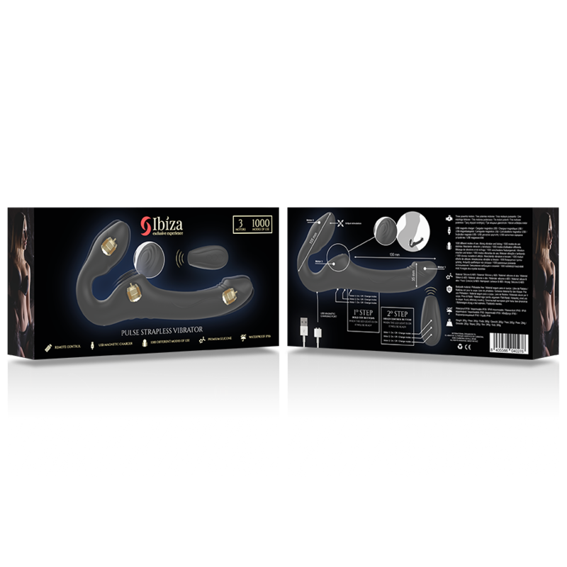 IBIZA - STRAPLESS VIBRATOR WITH REMOTE CONTROL PUSH BUTTON IBIZA TECHNOLOGY