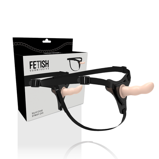 FETISH SUBMISSIVE HARNESS - FLESH SILICONE G-SPOT 12.5 CM FETISH SUBMISSIVE HARNESS