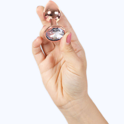 SECRETPLAY - METAL BUTT PLUG ROSE GOLD SMALL SIZE 7 CM - ToysByMonk