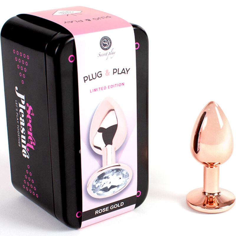 SECRETPLAY - METAL BUTT PLUG ROSE GOLD SMALL SIZE 7 CM - ToysByMonk