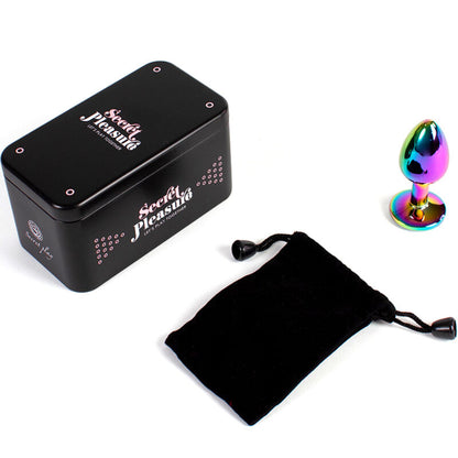 SECRETPLAY - METAL BUTT PLUG RAINBOW SMALL SIZE 7 CM - ToysByMonk