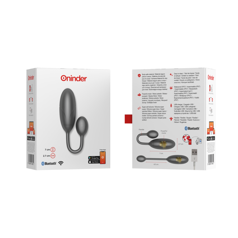 ONINDER - DENVER VIBRATING EGG PINK 7 X 2.7 CM FREE APP - ToysByMonk