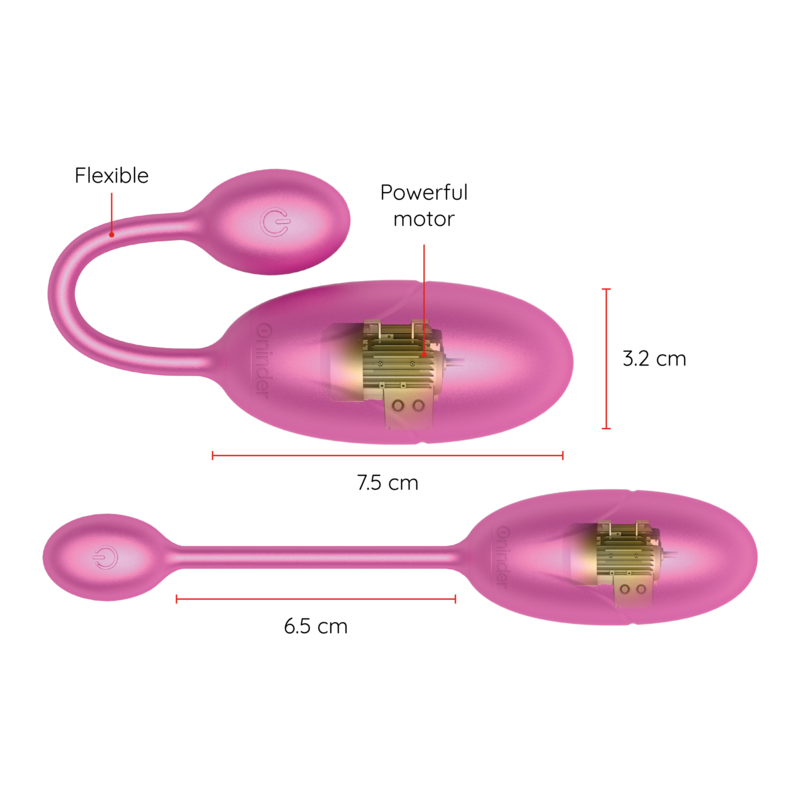 ONINDER - TOKYO VIBRATING EGG PINK 7.5 X 3.2 CM FREE APP ONINDER