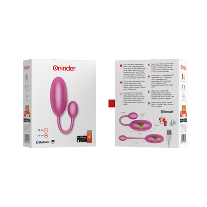 ONINDER - TOKYO VIBRATING EGG PINK 7.5 X 3.2 CM FREE APP ONINDER