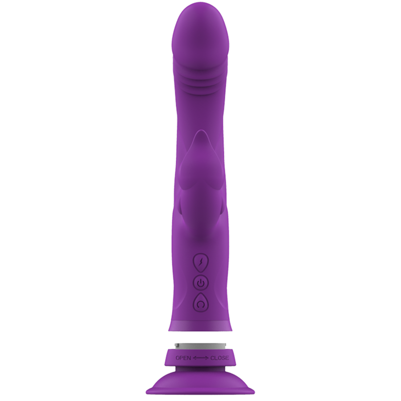 INTENSE - CASANOVA RABBIT SILICONE VIBRATOR TRIPLE MOTOR PURPLE INTENSE FUN