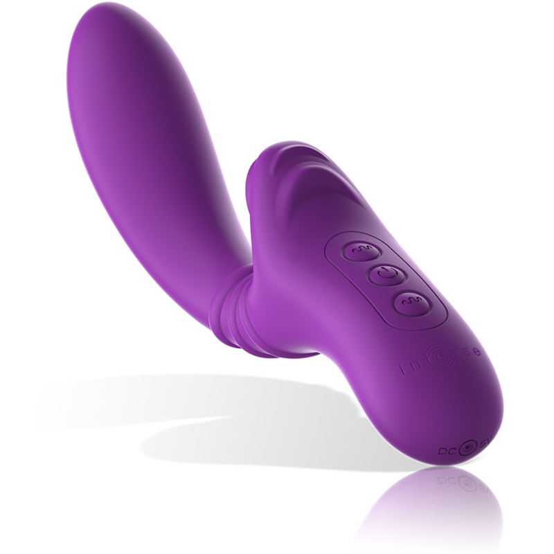 INTENSE - HARRY FLEXIBLE VIBRATOR WITH PURPLE TONGUE - ToysByMonk