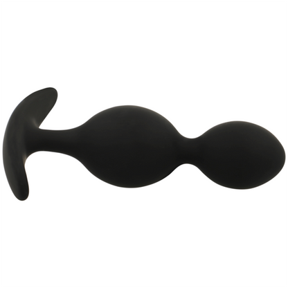 BLACK&SILVER - ORSON PLUG SILICONE 2 ANAL WAVES 9 CM BLACK&SILVER