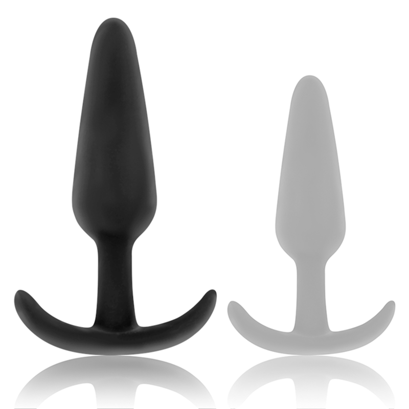 BLACK&SILVER - KAEL SILICONE ANAL PLUG WITH MEDIUM HANDLE - ToysByMonk