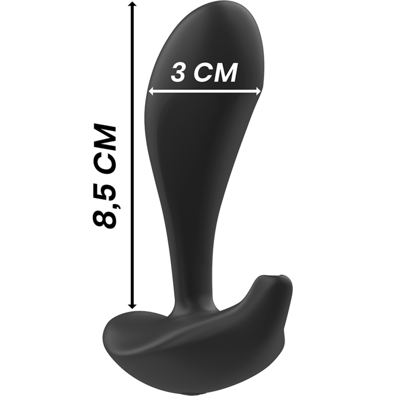 BLACK&SILVER - DWAYNE ANAL PLUG SILICONE REMOTE CONTROL - ToysByMonk