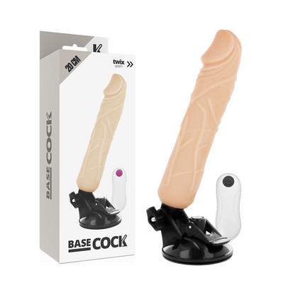 BASECOCK - REALISTIC VIBRATOR REMOTE CONTROL FLESH 20 CM -O- 4 CM BASECOCK