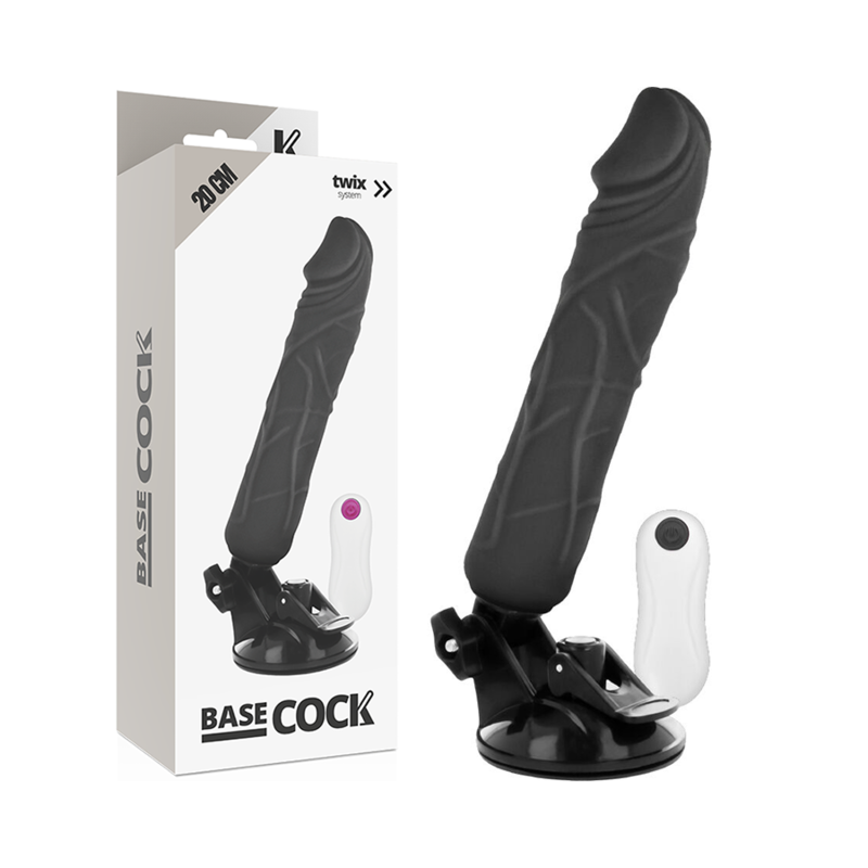 BASECOCK - REALISTIC VIBRATOR REMOTE CONTROL FLESH 20 CM -O- 4 CM BASECOCK