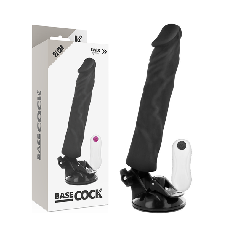BASECOCK - REALISTIC VIBRATOR REMOTE CONTROL FLESH 21 CM -O- 4 CM - ToysByMonk