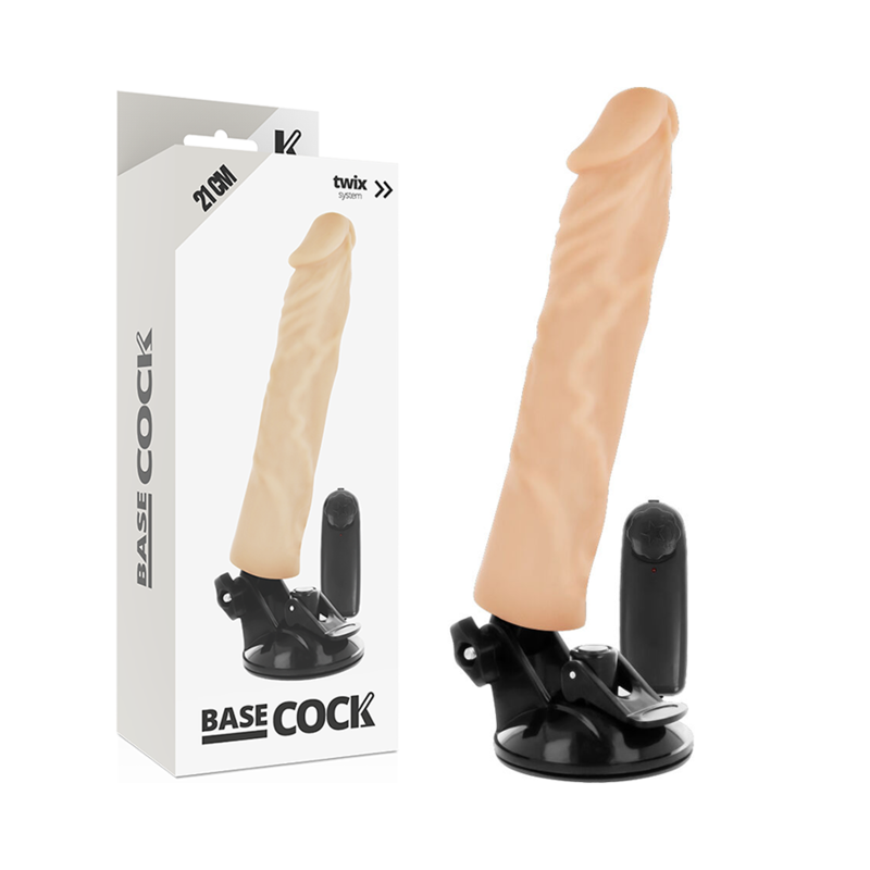 BASECOCK - REALISTIC VIBRATOR REMOTE CONTROL FLESH 21 CM -O- 4 CM BASECOCK