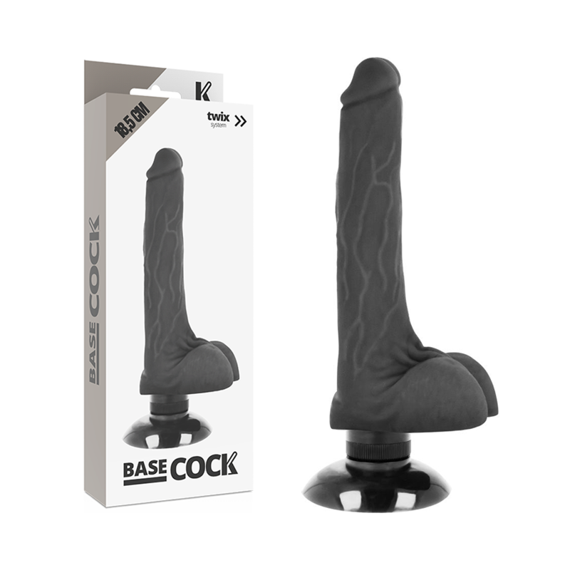 BASECOCK - REALISTIC VIBRATOR 2-1 FLESH 18.5 CM -O- 4 CM BASECOCK