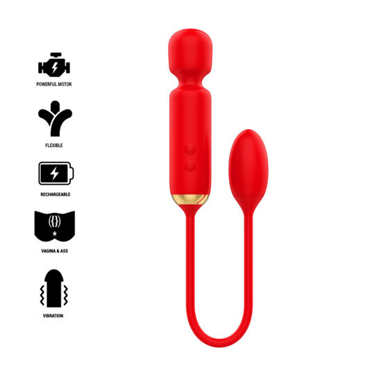 MIA - TOSCANA DOUBLE PLEASURE WAND + VIBRATING EGG - ToysByMonk