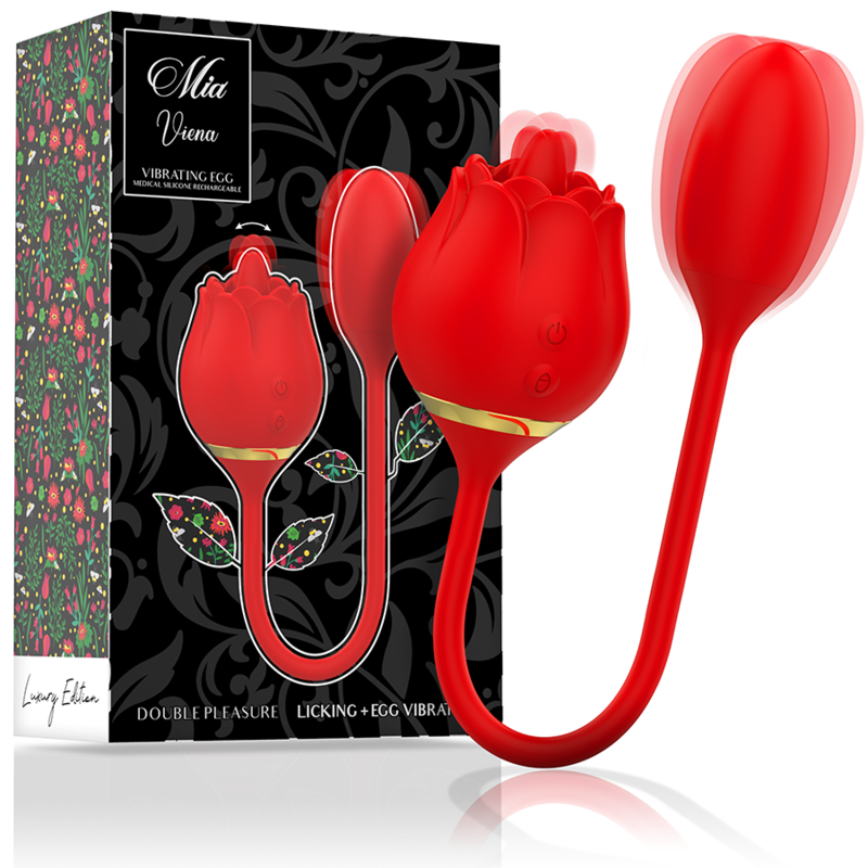 MIA - VIENNA DOUBLE PLEASURE LICKING + VIBRATING EGG - ToysByMonk