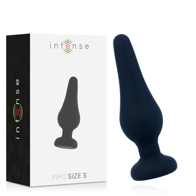 INTENSE - ANAL PLUG PIPO S BLACK SILICONE 9.8 CM - ToysByMonk