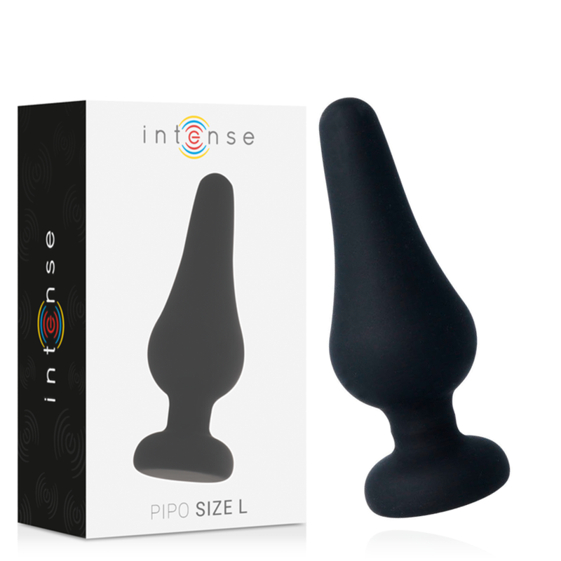 INTENSE - ANAL PLUG PIPO L BLACK SILICONE 13 CM INTENSE ANAL TOYS