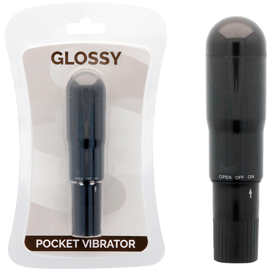 GLOSSY - POCKET VIBRATOR BLACK - ToysByMonk