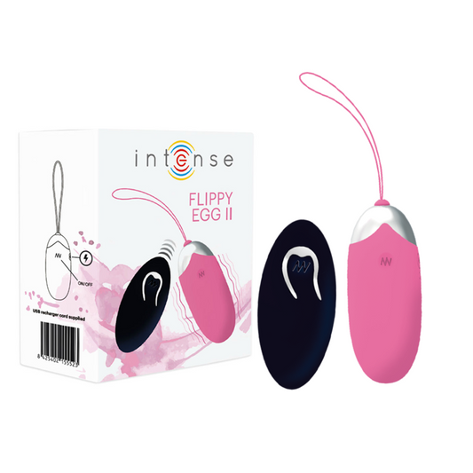 INTENSE - FLIPPY II VIBRATING EGG WITH REMOTE CONTROL PINK - ToysByMonk