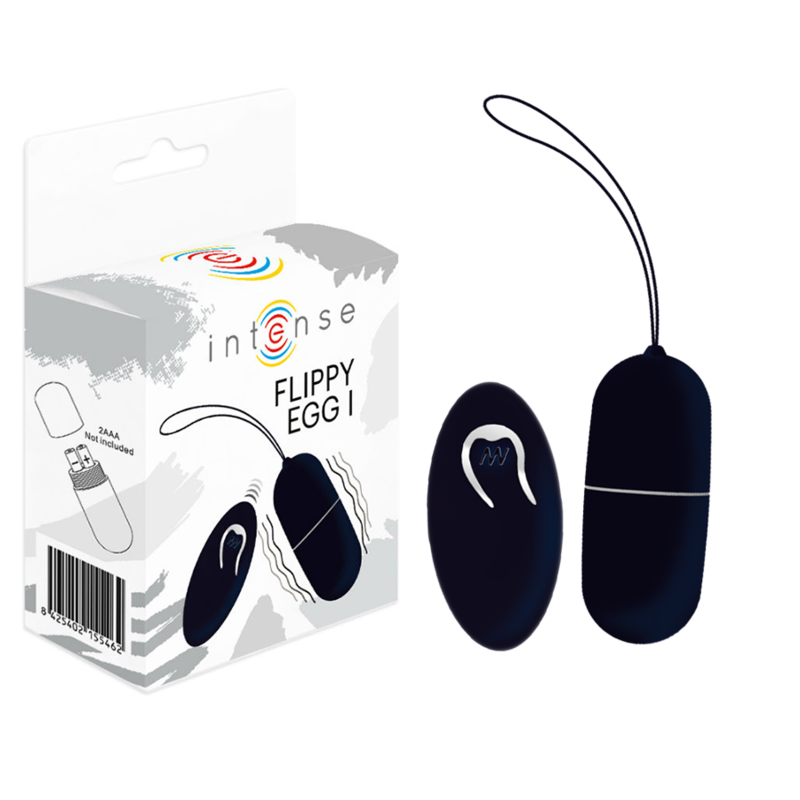 INTENSE - FLIPPY I VIBRATING EGG WITH REMOTE CONTROL BLACK INTENSE COUPLES TOYS